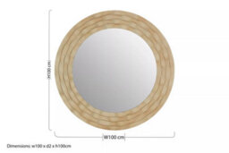Orsina Antique Silver Wall Mirror, Round Wooden Frame Wall Mirror For Living Room & Hallway, Statement Mirror - thumbnail 6