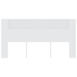 Berkfield Headboard Cabinet White 200X18.5X104.5 Cm - thumbnail 3