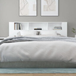 Berkfield Headboard Cabinet White 200X18.5X104.5 Cm - thumbnail 5