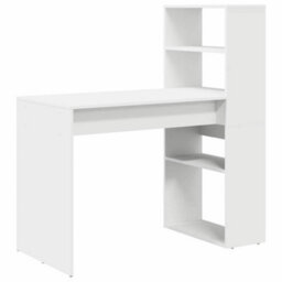 Walplus Desk With Shelf White 113 X 54 X 120 Cm Engineered Wood - thumbnail 2