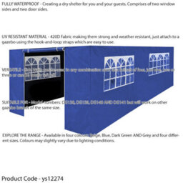 Loops Durable 3X6M Pop-Up Gazebo With Waterproof Side Walls - Ideal For Outdoor Events - thumbnail 8
