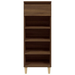 Berkfield Shoe Cabinet Brown Oak 40X36X105 Cm Engineered Wood - thumbnail 3