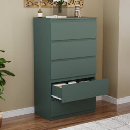 Lassic Vida Designs Denver Green 5 Drawer Chest Of Drawers (H) 1120mm (W) 700mm (D) 400mm - thumbnail 6