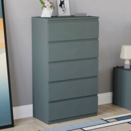 Lassic Vida Designs Denver Green 5 Drawer Chest Of Drawers (H) 1120mm (W) 700mm (D) 400mm - thumbnail 1