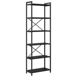 Berkfield Modern Bookcase Black Oak 60 X 30 X 188 Cm Engineered Wood