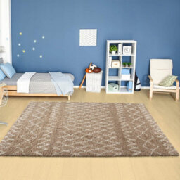 The Rugs Moroccan Shaggy Rugs And Runners Soft Fluffy Tribal Design High Pile Beige And Ivory Living Room Kitchen Hallway 920 - thumbnail 6