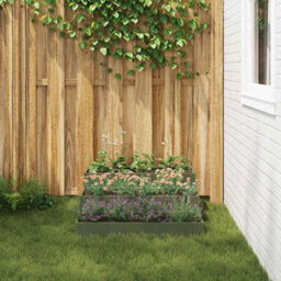 Berkfield Garden Planter Olive Green 90 X 90 X 35 Cm Steel - thumbnail 4
