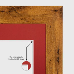 AK Frames 40X20Cm Rustic Oak Modern Multi Photo Frame With Crimson Mount - Holds 3 Apertures (3X) 6X4 Photos - thumbnail 7