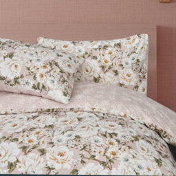 Smart Living Luxury Soft Reversible Elegant Blooms Duvet Cover & Pillowcases - thumbnail 2