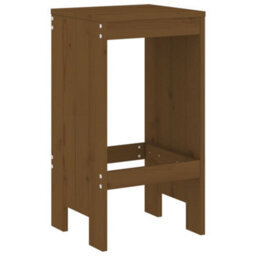 Berkfield 9 Piece Garden Bar Set Honey Brown Solid Wood Pine - thumbnail 4