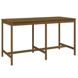 Berkfield 9 Piece Garden Bar Set Honey Brown Solid Wood Pine - thumbnail 6