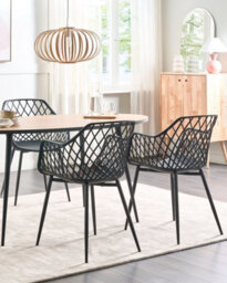 Beliani Set Of 2 Dining Chairs Nashua Ii Black - thumbnail 2