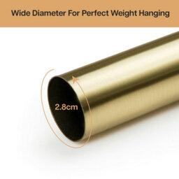 Moonlight Bedding Extendable Metal Curtain Pole With Ball Finials - Adjustable Plain Curtain Rod(Antique Brass, 28 - 48 Inches) - thumbnail 4