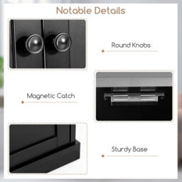 Costway Kitchen Buffet Sideboard Freestanding Pantry Cabinet Storage Cupboard W/ 4 Doors - thumbnail 9
