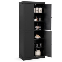 Costway Kitchen Buffet Sideboard Freestanding Pantry Cabinet Storage Cupboard W/ 4 Doors - thumbnail 2