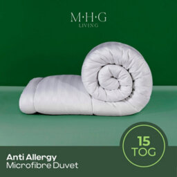 MHG Living Anti-Allergy 15 Tog Extra Warm Winter Duvet - Breathable Striped Microfibre Quilt - Single - thumbnail 2