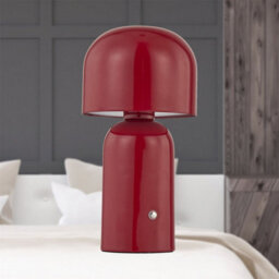 First Choice Lighting Christina - Red Led Rechargeable Touch Table Lamp - thumbnail 4