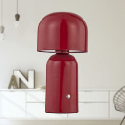 First Choice Lighting Christina - Red Led Rechargeable Touch Table Lamp - thumbnail 5
