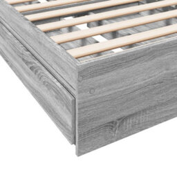 Berkfield Bed Frame With Drawers Without Mattress Grey Sonoma 90X200 Cm - thumbnail 8