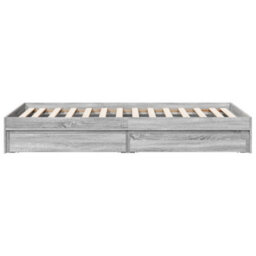 Berkfield Bed Frame With Drawers Without Mattress Grey Sonoma 90X200 Cm - thumbnail 5