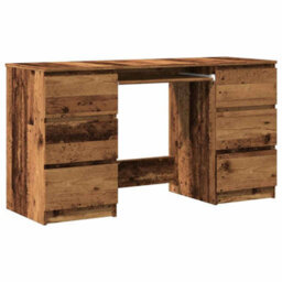 Berkfield Minimalist Writing Desk Old Wood 140X50X77 Cm Engineered Wood - thumbnail 1