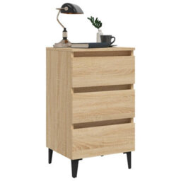 Walplus Bed Cabinet With Metal Legs Sonoma Oak 40X35X69 Cm - thumbnail 4