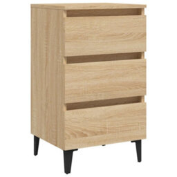 Walplus Bed Cabinet With Metal Legs Sonoma Oak 40X35X69 Cm - thumbnail 2