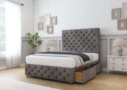 "Comfort Florida Slate Naples Divan Bed Base 2 Drawers Left Side - 26"" Strutted  & 12"" Footboard 2'6 Small Single" - thumbnail 5