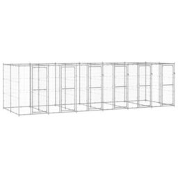 Walplus Outdoor Dog Kennel Galvanised Steel 14.52 M² - thumbnail 1