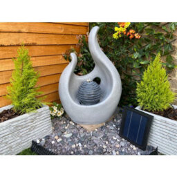 Outdoor Living UK Abstract Flame Solar Powered Water Feature With Cover - thumbnail 2