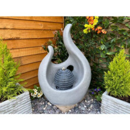 Outdoor Living UK Abstract Flame Solar Powered Water Feature With Cover - thumbnail 3