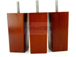 L&F 4X Replacement Furniture Legs Solid Wood 110mm High Sofas Chairs Settee Cabinets Legs M8 Tsp2055 Dark Oak - thumbnail 3