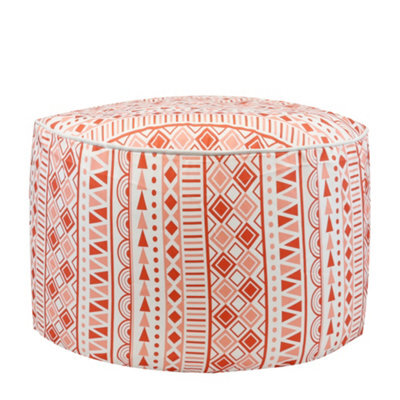 Gardenwize Home Garden Outdoor Picnic Morocco Print Inflatable Ottoman Stool Chair - 60Cm X 30Cm - image 1
