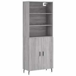 Berkfield Highboard Grey Sonoma 69.5X34X180 Cm Engineered Wood - thumbnail 2