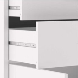 Wyld Haus Dris White Wooden Bookcase With 3 Shelves, 2 Drawers And 2 Doors, Tall - thumbnail 8