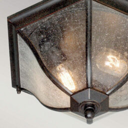 Luminosa Lighting Elstead New England 2 Light Medium Outdoor Flush Ceiling Lantern Weathered Bronze Ip44, E27 - thumbnail 2