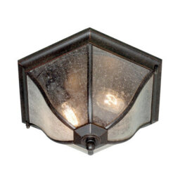 Luminosa Lighting Elstead New England 2 Light Medium Outdoor Flush Ceiling Lantern Weathered Bronze Ip44, E27