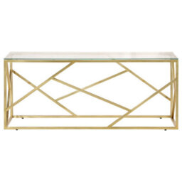 Berkfield Coffee Table Gold Stainless Steel And Tempered Glass - thumbnail 3