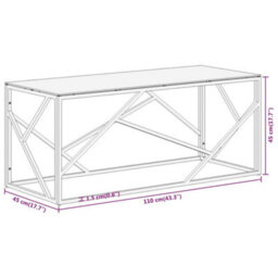 Berkfield Coffee Table Gold Stainless Steel And Tempered Glass - thumbnail 8