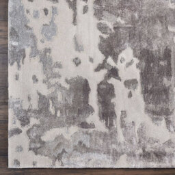 Silver Wool Handmade Luxurious Modern Abstract Optical/ (3D) Rug For Living Room And Bedroom-236Cm X 297Cm - thumbnail 3
