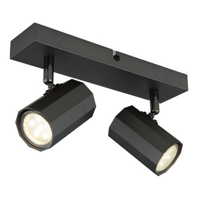 Luminosa Lighting Luminosa James Twin Ceiling Spotlight Grey Matt 2X Gu10 - image 1