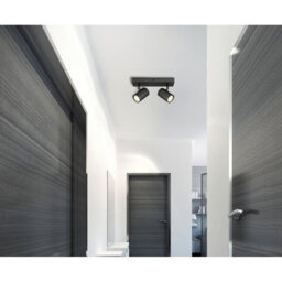 Luminosa Lighting Luminosa James Twin Ceiling Spotlight Grey Matt 2X Gu10 - thumbnail 6