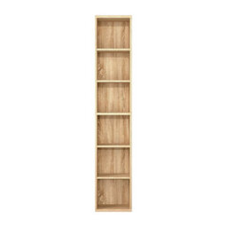 Levede Slim Wooden Bookcase Storage Shelf Organizer For Home Office - thumbnail 3