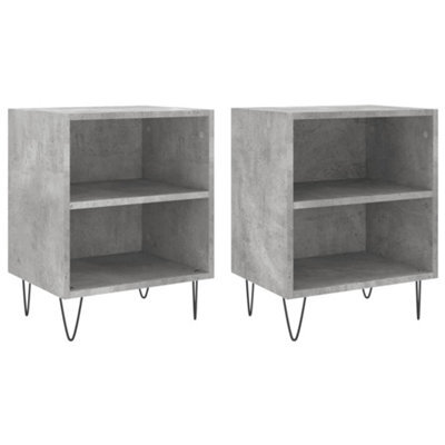 Berkfield Elegant Bedside Cabinets 2 Pcs Concrete Grey 40X30X50 Cm Engineered Wood - image 1
