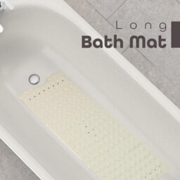 Divchi Shower Bath Mat Non Slip Anti Mould & Mildew With Strong Suction Cups Grip And Drain Holes Beige 40X100Cm - thumbnail 2
