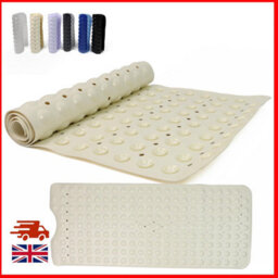 Divchi Shower Bath Mat Non Slip Anti Mould & Mildew With Strong Suction Cups Grip And Drain Holes Beige 40X100Cm - thumbnail 7