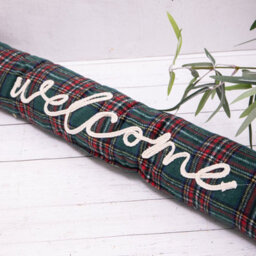 Annibells Welcome Tartan Draught Excluder Green/red - thumbnail 3