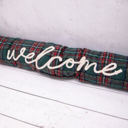 Annibells Welcome Tartan Draught Excluder Green/red - thumbnail 2