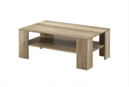 Arte Country Oak Coffee Table With Storage Shelf, Timeless Living Room Furniture Table, Laminated Board, W103Cm X H38Cm X D68Cm