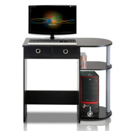 Walplus Furinno Go Green Home Laptop Notebook Computer Desk/table, Black/grey/black - thumbnail 1